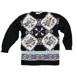 VINTAGE by Color Cues 90s Textured Knit Sweater